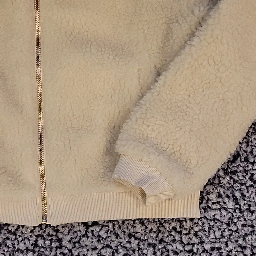 Gymboree Ivory Sherpa Bomber Jacket Full Zip Girls Large 10/12